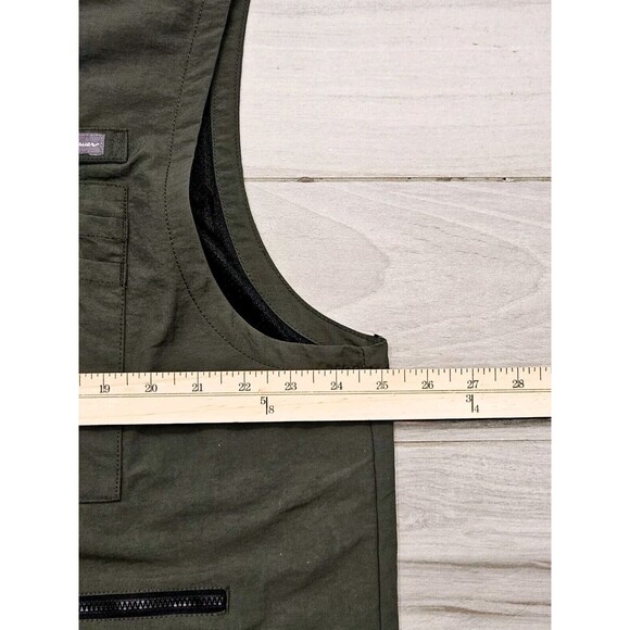 Eddie Bauer Men’s Utility Vest XL–Olive Green, Multi-Pocket, Hidden Compartment - Picture 10 of 13